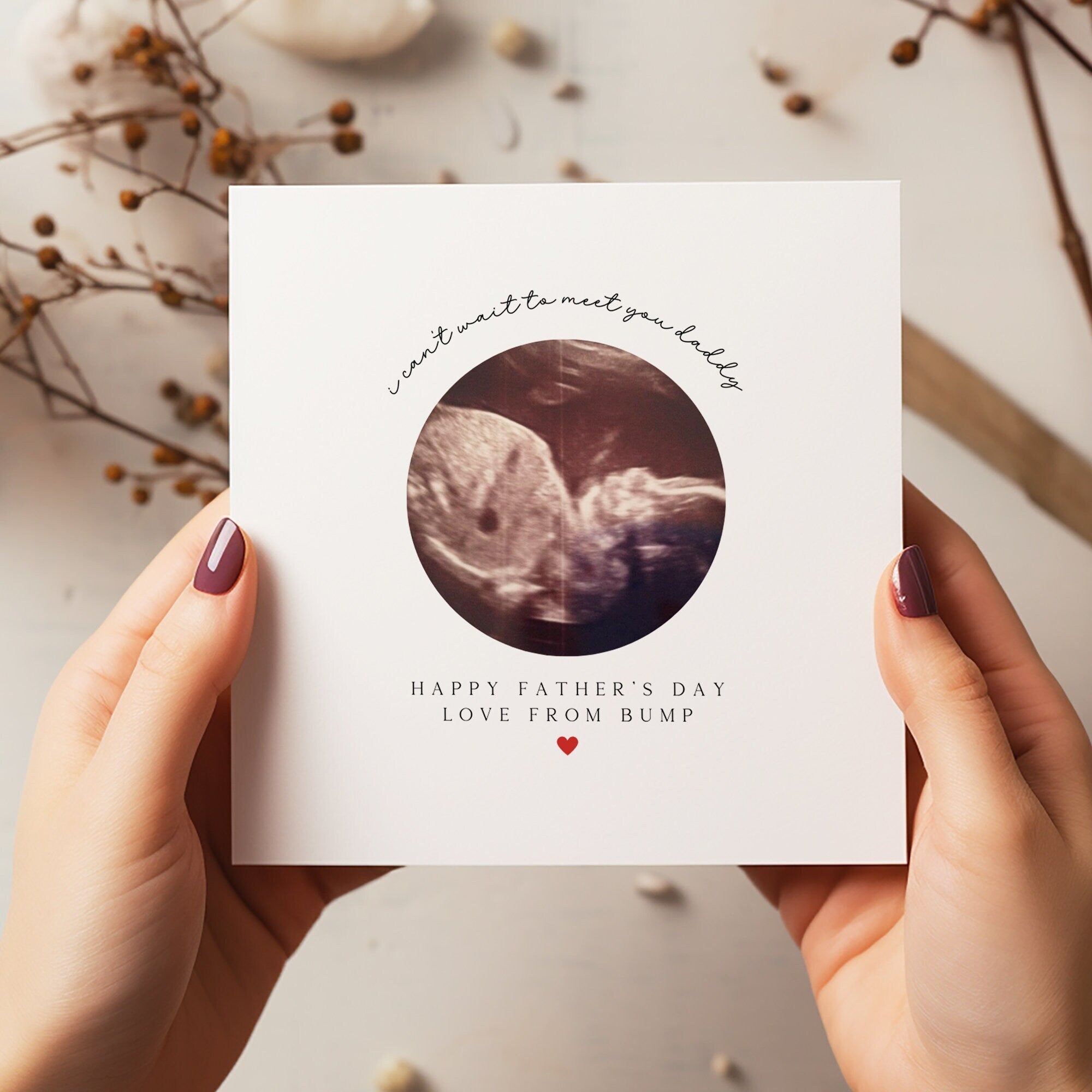 Happy Father's Day From The Bump Scan Card - Daddy To Be Card - Father's Day Card - Dad Greeting Card - First Time Dad - C1391