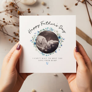 Happy Father's Day From The Bump Scan Card - Daddy To Be Card - Father's Day Card - Dad Greeting Card - First Time Dad - C1395