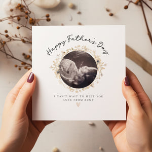 Happy Father's Day From The Bump Scan Card - Daddy To Be Card - Father's Day Card - Dad Greeting Card - First Time Dad - C1396