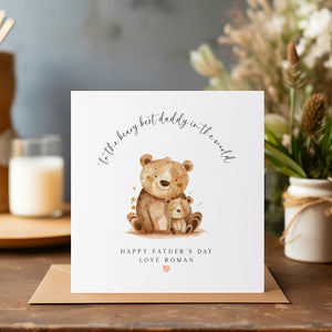 Happy Father's Day Card - Daddy Bear Card - Father's Day Card - Dad Greeting Card - First Time Dad - C1414