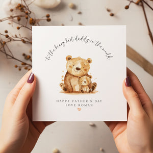 Happy Father's Day Card - Daddy Bear Card - Father's Day Card - Dad Greeting Card - First Time Dad - C1414