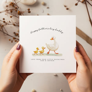 Happy Father's Day Card - Daddy Duck Card - Father's Day Card - Dad Greeting Card - First Time Dad - C1387