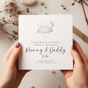 Congratulations Pregnancy Card - Baby On The Way - Keepsake - Mummy & Daddy To Be - Expecting A Baby - C1288