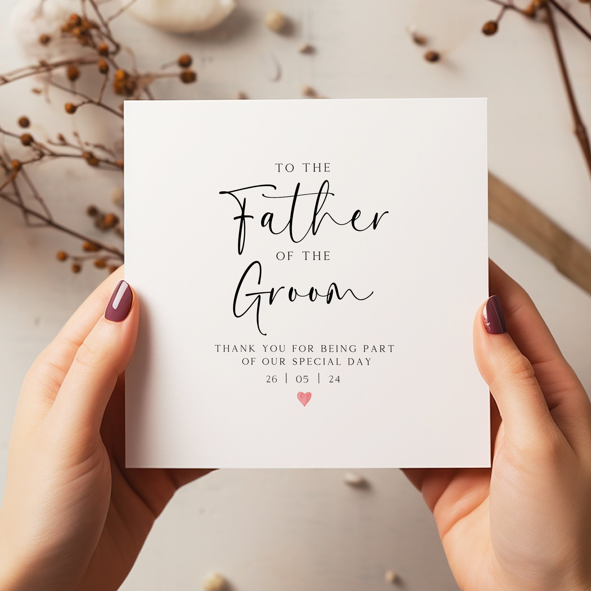 Personalised Father Of The Groom Card - To My Dad Card - Wedding Father In Law Card - Father Of The Groom - C1318