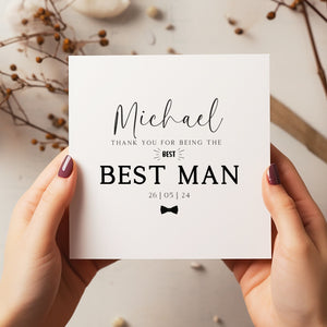 Thank You Best Man Card - Personalised Best Man Card - Wedding Cards - C1322