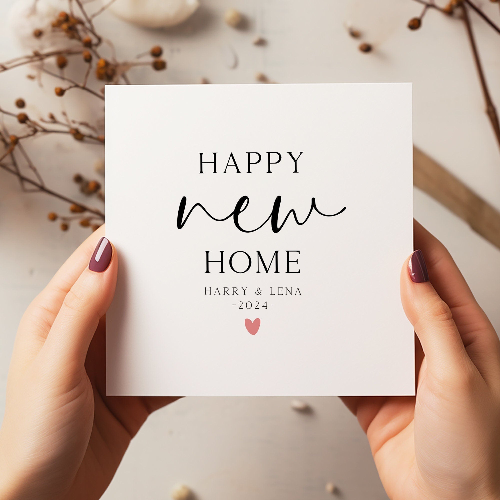 Personalised New Home Card - New Home Gift - Congratulations On Your New Home - Happy Moving Day - New Home Card For Friends - C1328