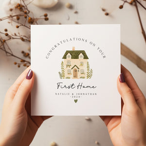 Personalised First Home Card - New Home Gift - Congratulations On Your New Home - Happy Moving Day - New Home Card For Friends - C1341