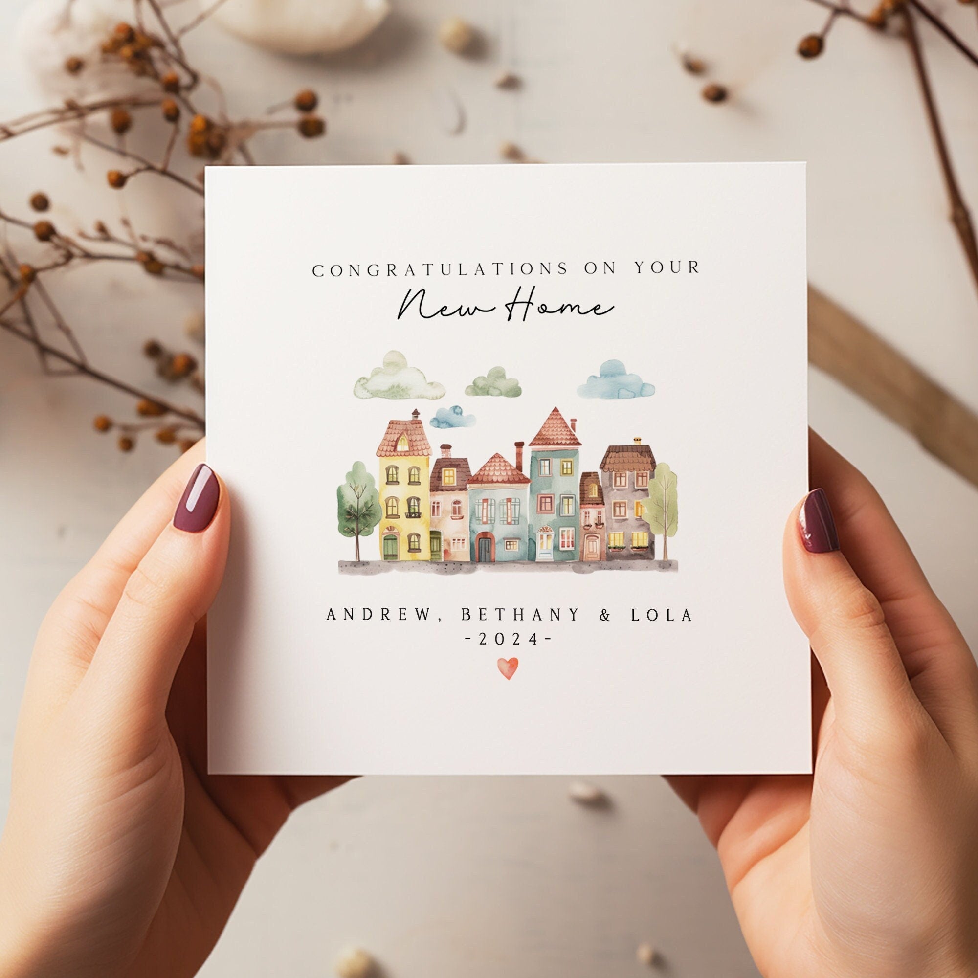 Personalised New Home Card - New Home Gift - Congratulations On Your New Home - Happy Moving Day - New Home Card For Friends - C1342