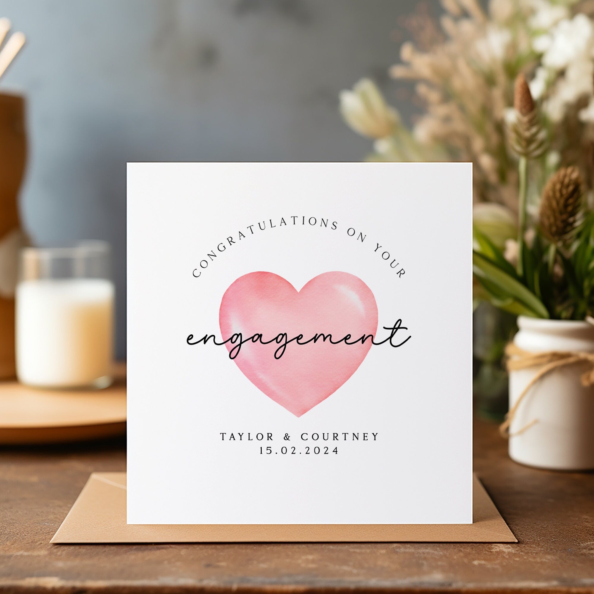 Personalised Engagement Card - Newly Engaged - Congratulations You're Engaged - Couple Engaged - C1353