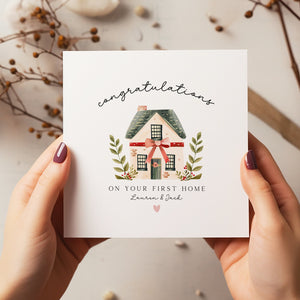 Personalised First Home Card - New Home Gift - Congratulations On Your New Home - Happy Moving Day - New Home Card For Friends - C1369