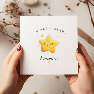 You're A Star Card - Personalised Card - Thank You Card - C1379