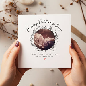 Happy Father's Day From The Bump Scan Card - Daddy To Be Card - Father's Day Card - Dad Greeting Card - First Time Dad - C1394