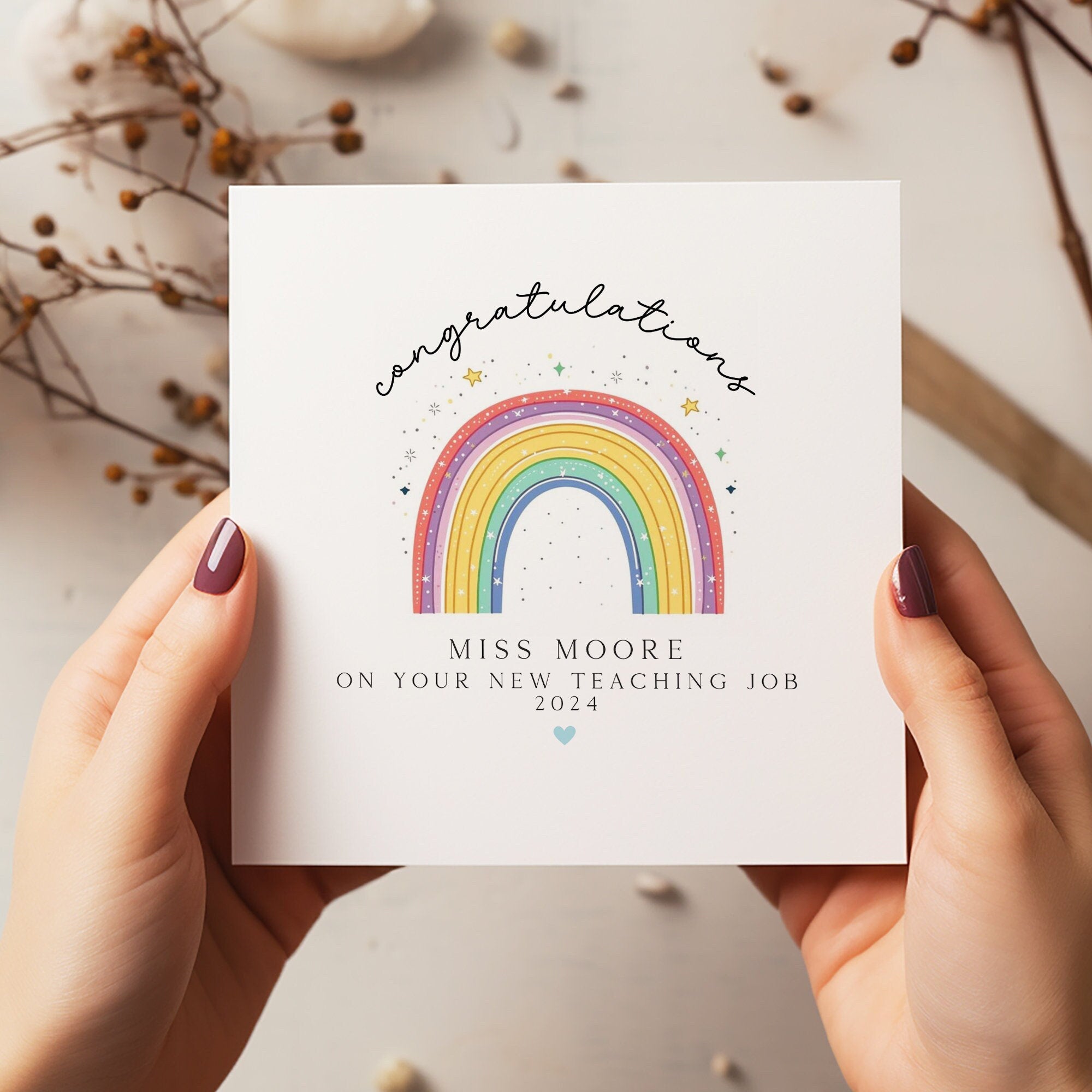 Congratulations New Teacher Card - Teacher Gift - Newly Qualified Teacher - Teaching Graduate - C1466