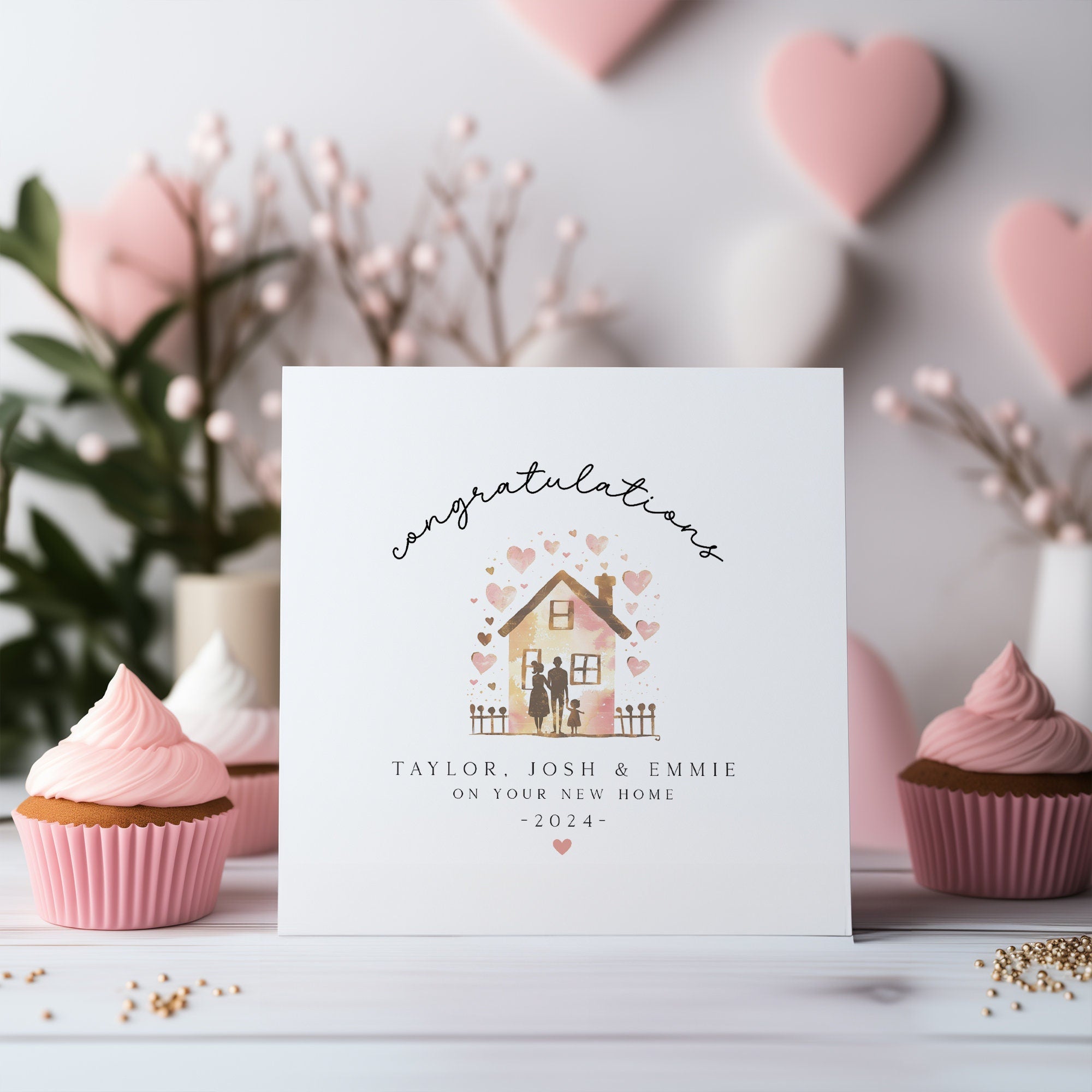 Personalised New Home Card - New Home Gift - Congratulations On Your New Home - Happy Moving Day - New Home Card For Friends - C1471