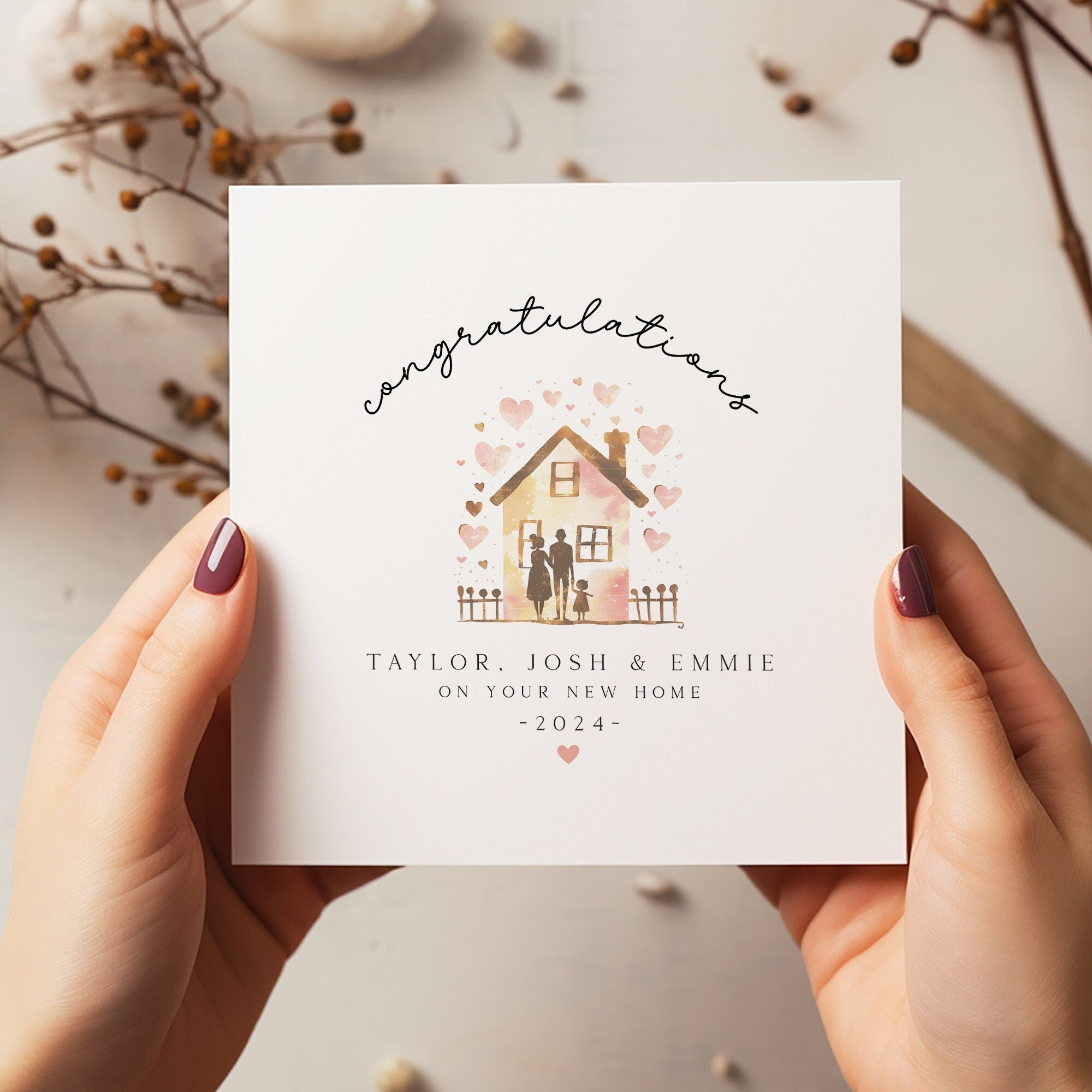 Personalised New Home Card - New Home Gift - Congratulations On Your New Home - Happy Moving Day - New Home Card For Friends - C1471