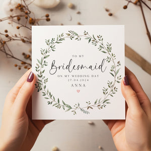 Thank You Bridesmaid Card - Bridesmaid Card - Wedding Cards - C1490