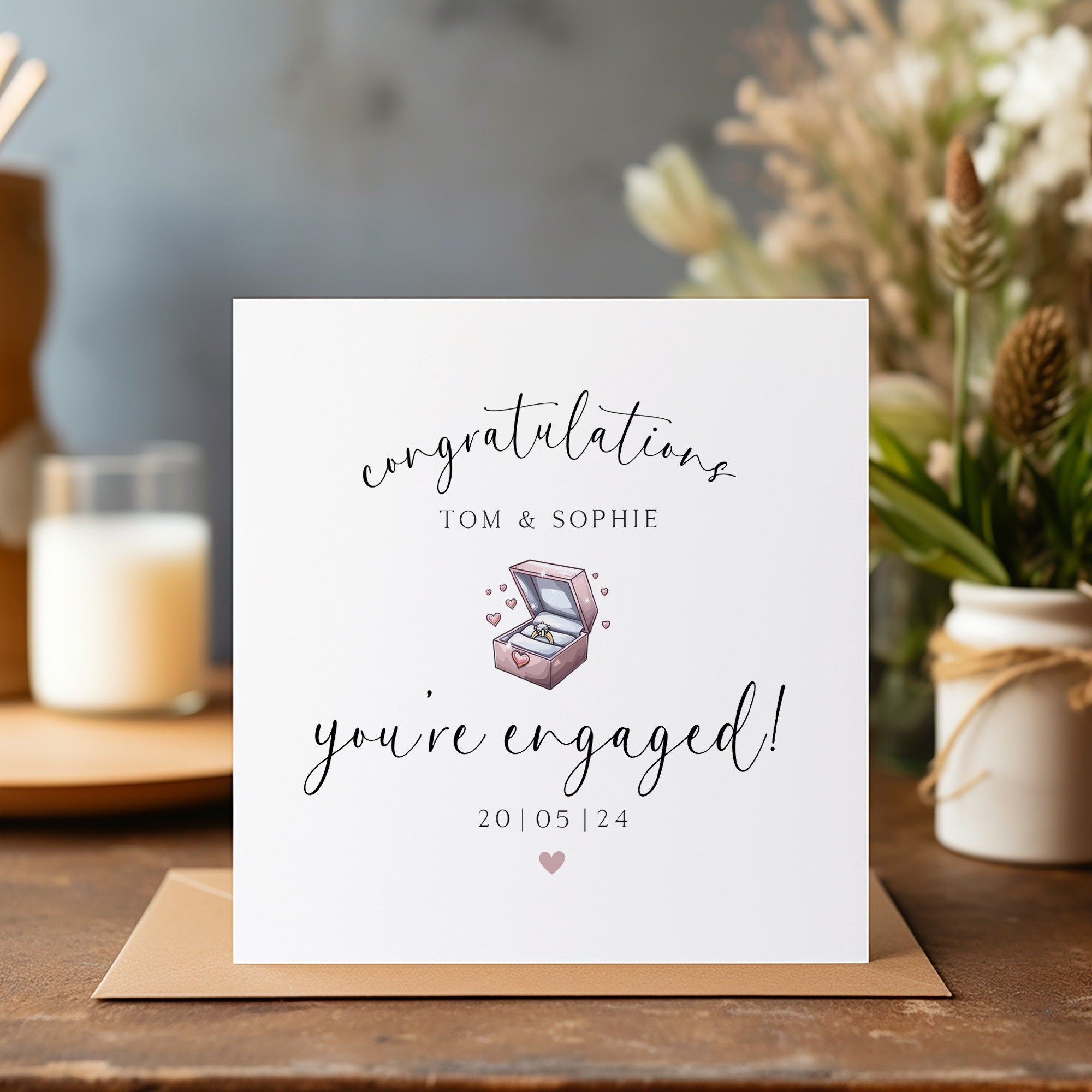 Personalised Engagement Card - Newly Engaged - You're Engaged - Couple Engaged - C1502