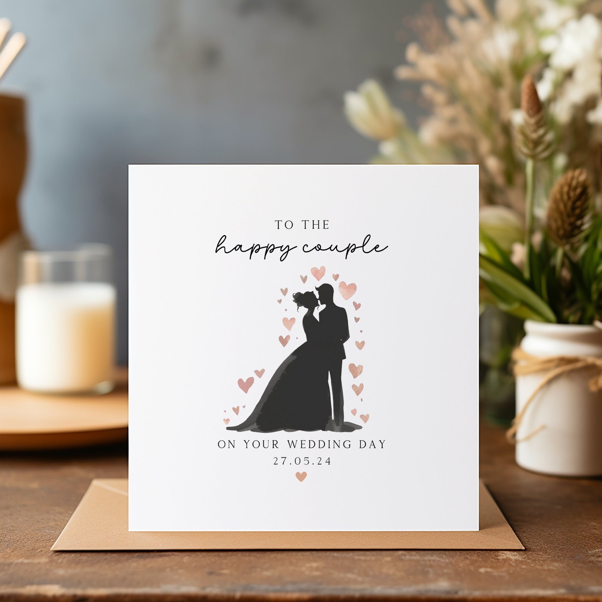 Personalised Wedding Card - Wedding Day Card - Wedding Card - Mr & Mrs Card - Newlyweds Bride and Groom - Couple - C1476