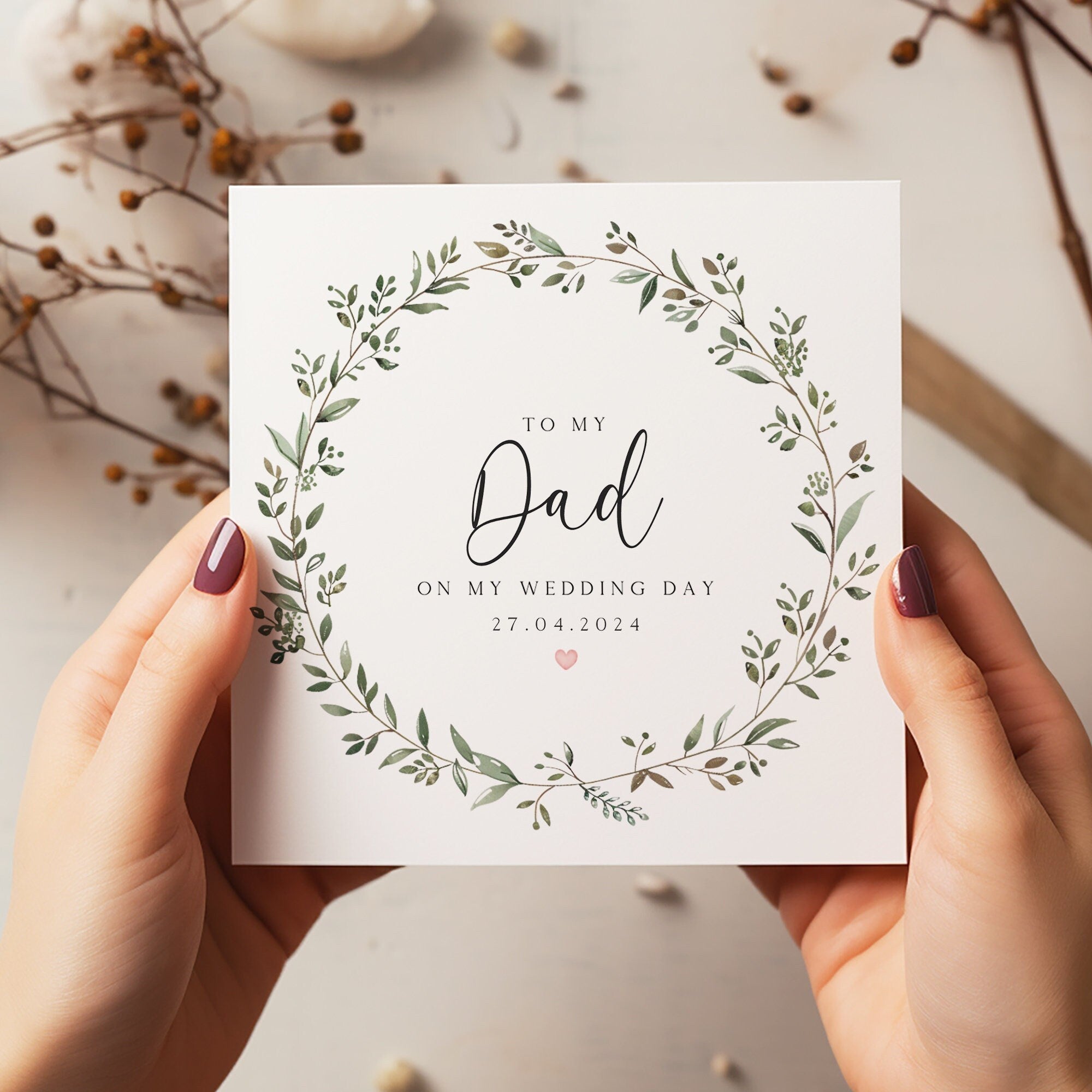 Personalised Father Of The Bride Card - To My Dad Card - Wedding Dad Card - Father Of The Bride - C1489