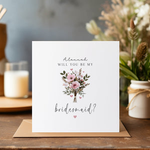 Will You Be My Bridesmaid Card - Maid Of Honour Card - Wedding Cards - Bridesmaid Card - C1514