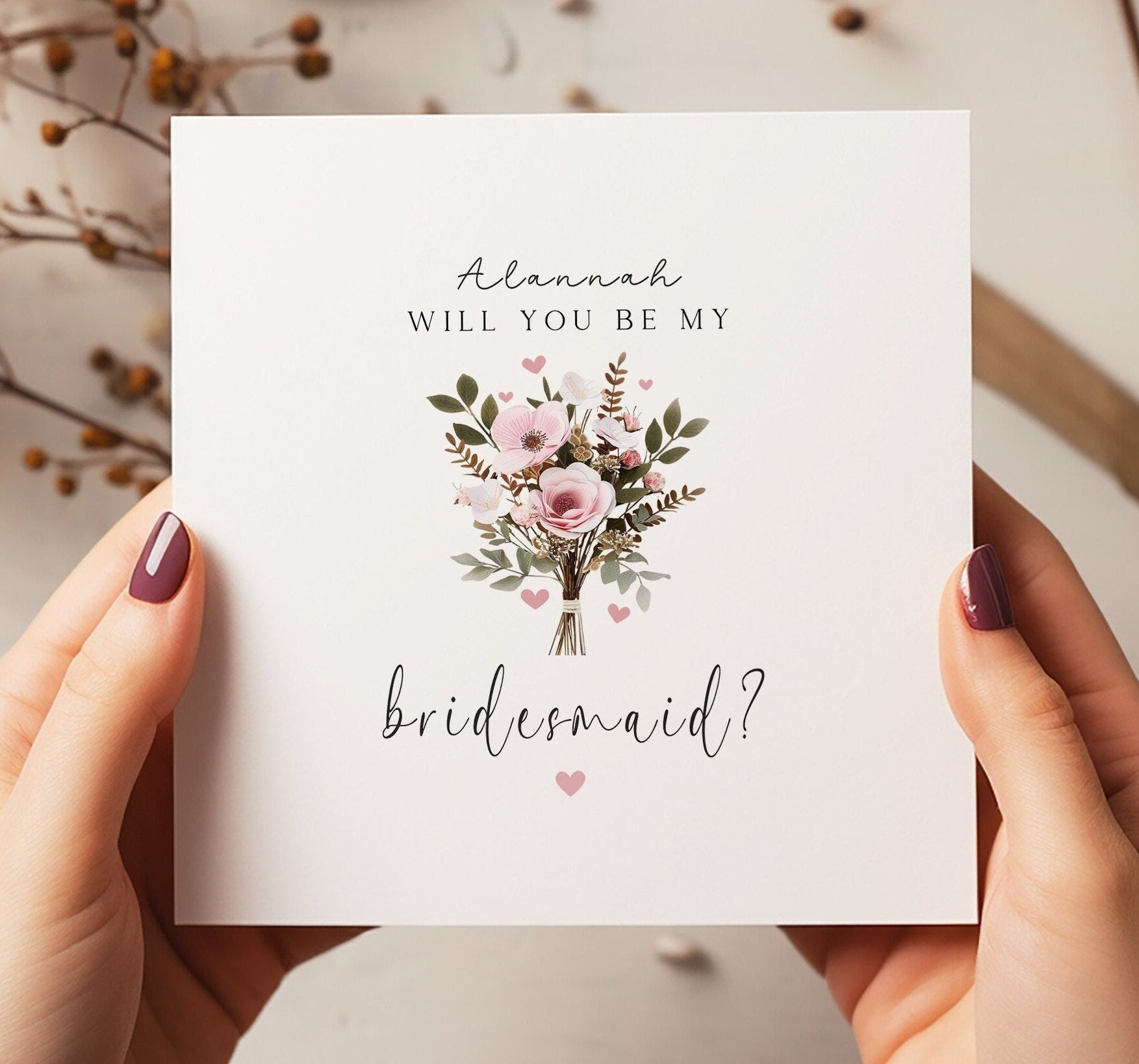 Will You Be My Bridesmaid Card - Maid Of Honour Card - Wedding Cards - Bridesmaid Card - C1514