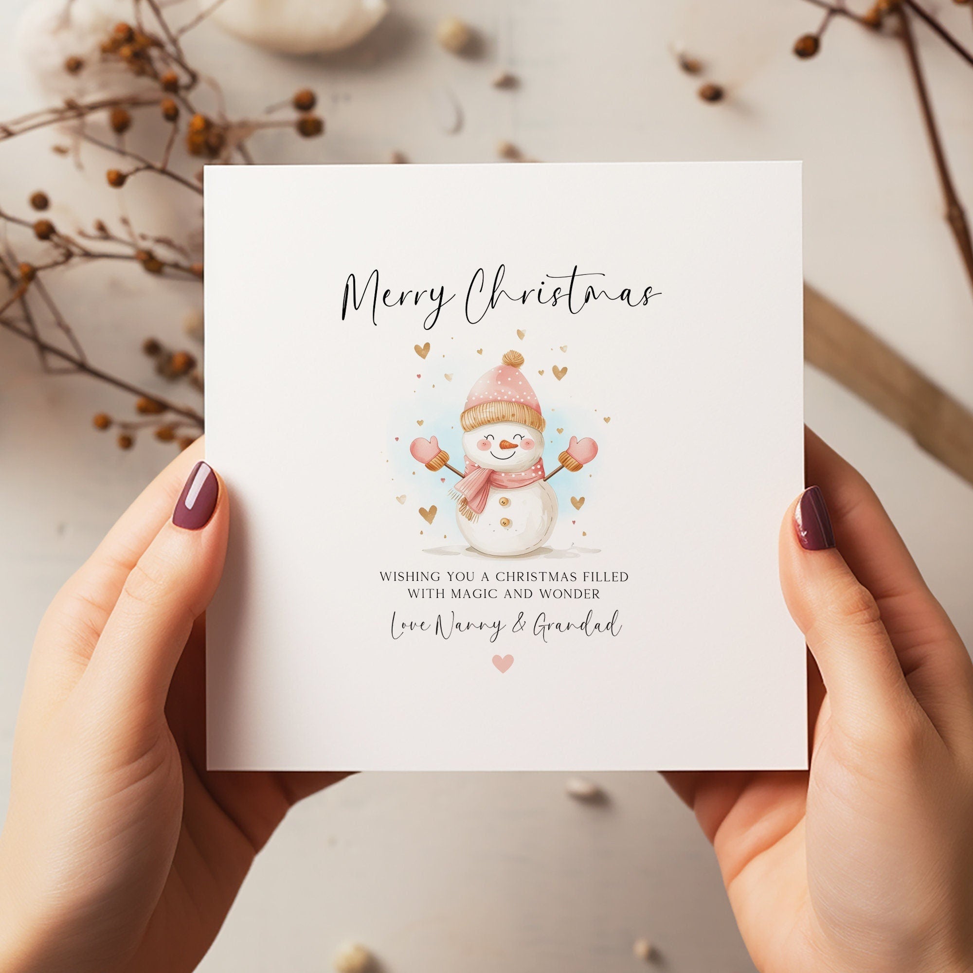 Personalised Christmas Card - Family Christmas Card - Couple Christmas Card - Neighbour Christmas Card - C1529