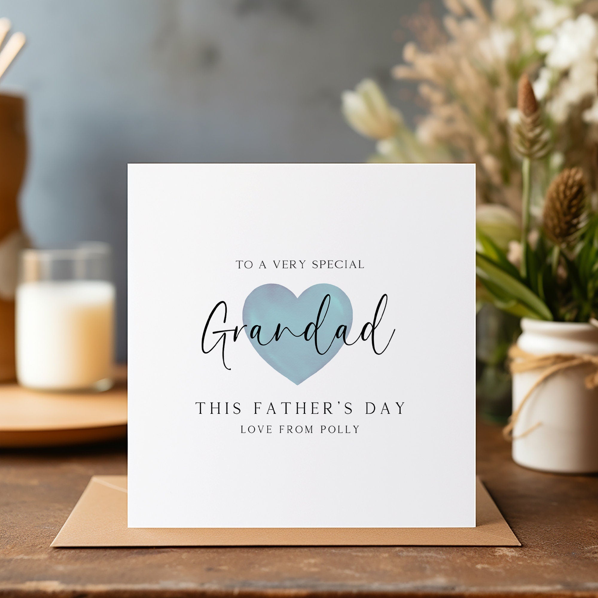 Happy Father's Day Card - Grandad Heart Card - Father's Day Card - Grandad Birthday - C1543