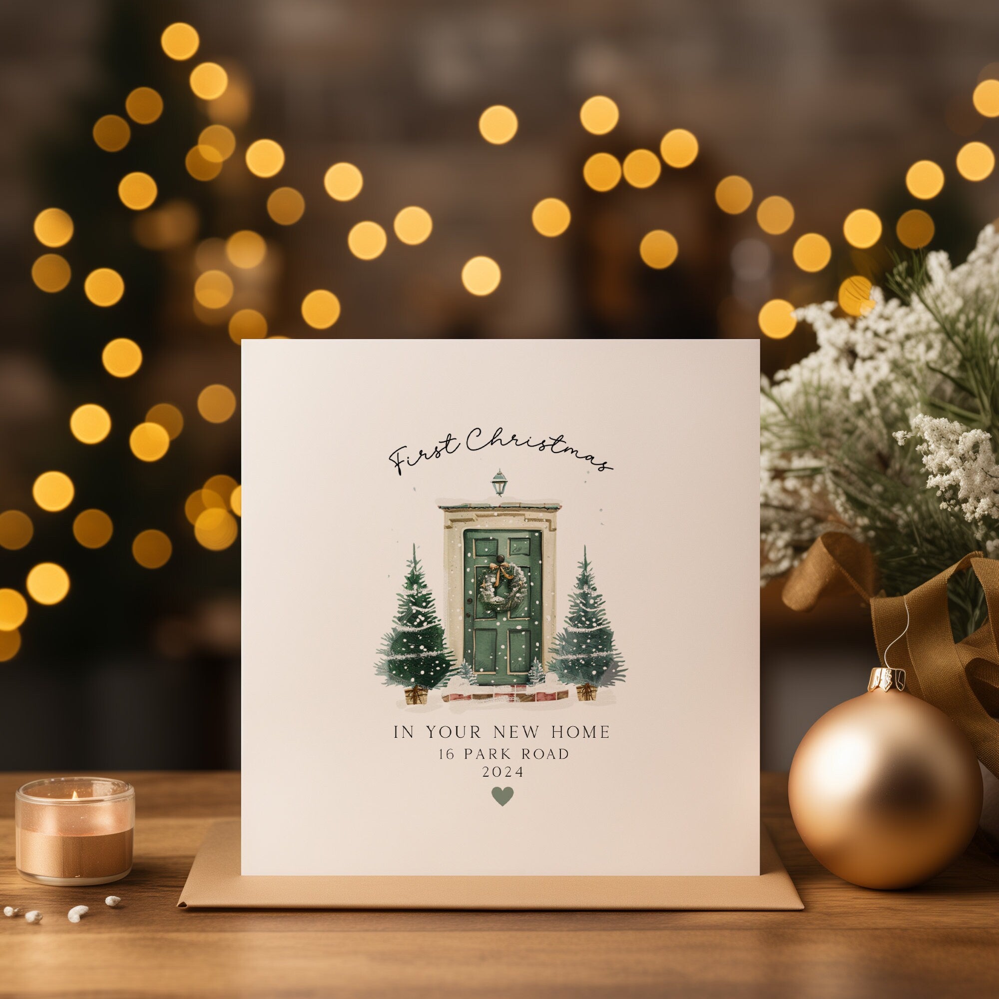 Personalised New Home Christmas Card - 1st Christmas New Home - Congratulations On Your New Home - First Christmas - C1605