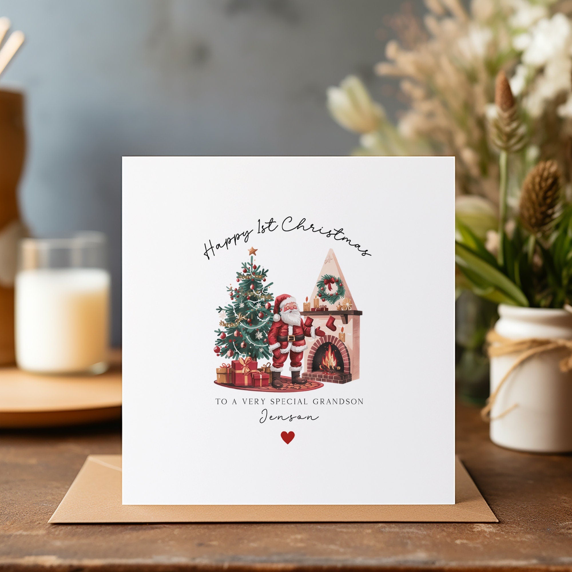 Personalised 1st Christmas Card - Christmas Card - Grandchild Christmas Card - Baby's First Christmas - Baby Christmas Card - C1607