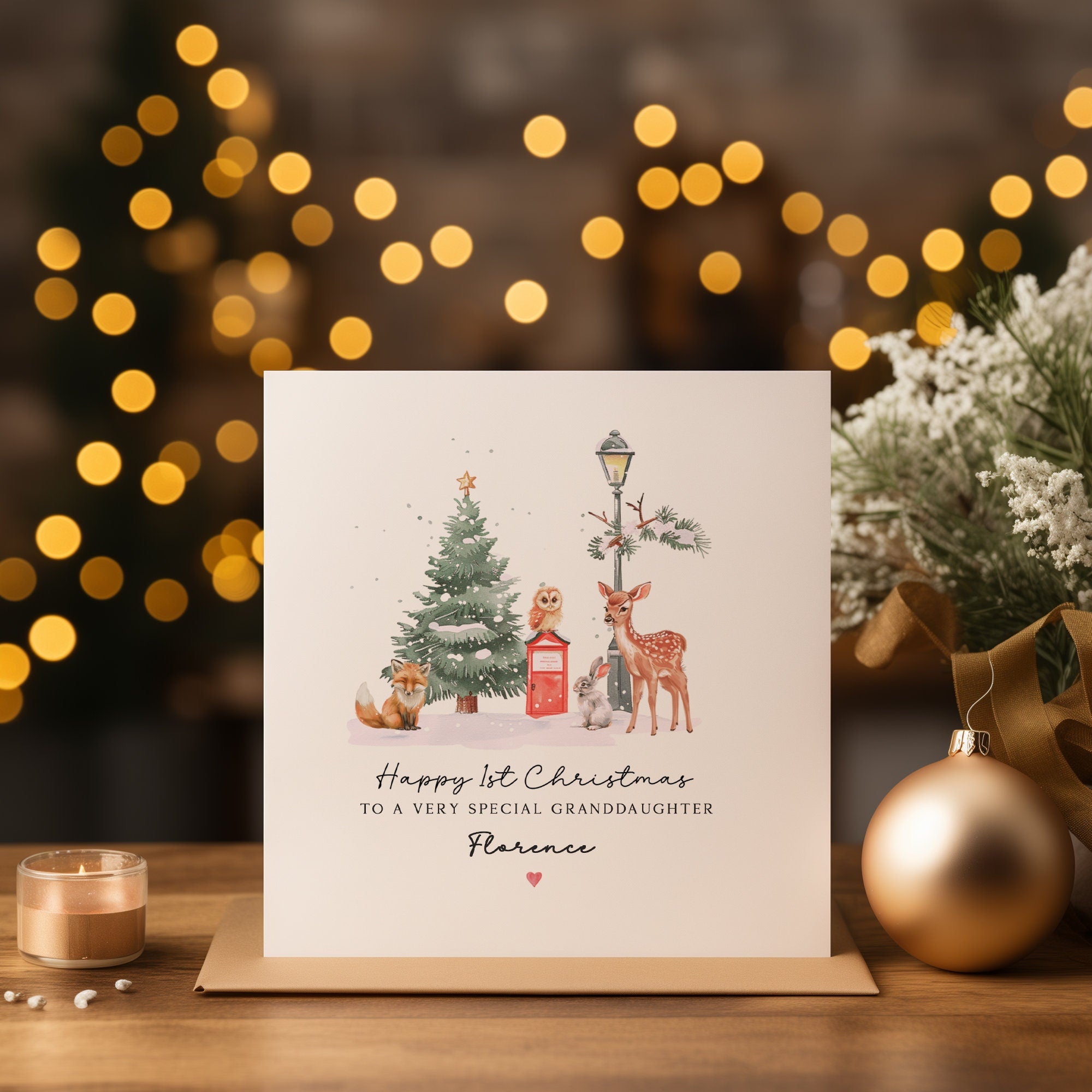 Personalised 1st Christmas Card - Christmas Card - Grandchild Christmas Card - Baby's First Christmas - Baby Christmas Card - C1616