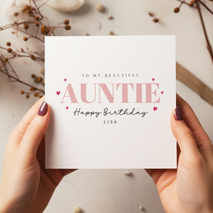 Personalised Auntie Birthday Card - To My Auntie - Auntie Birthday - C1622