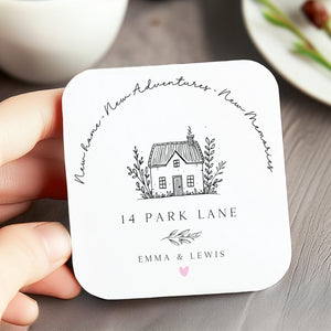 Personalised New Home Coaster - Housewarming Gift - Drinks Coaster - CS1005