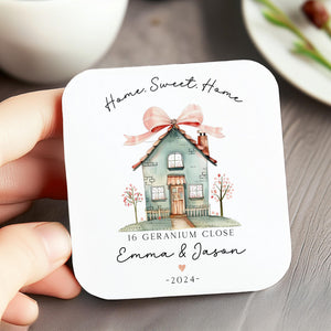 Personalised New Home Coaster - Housewarming Gift - Drinks Coaster - CS1008