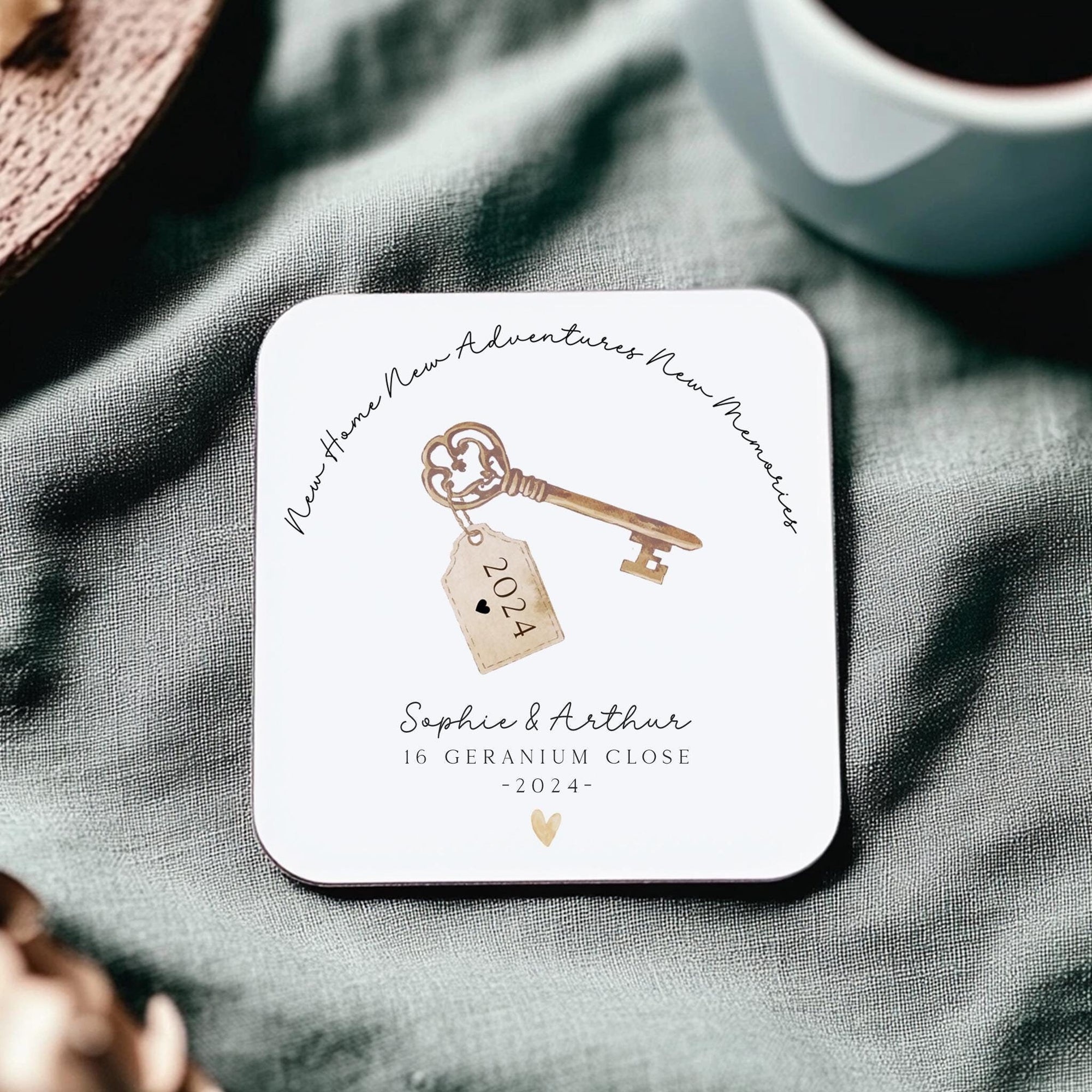 Personalised New Home Coaster - Housewarming Gift - Drinks Coaster - CS1010